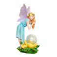 thumbnail image 3 of Accesorio de estatua de hadas para jardín exterior con luz solar para exteriores, lámpara de paisaje, adorno decorativo de artesanía elegante para, 3 of 8