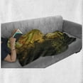 thumbnail image 6 of Fantasy Soft Flannel Fleece Throw Blanket, Forest with Waterfall Vivid Autumn Season Nature Inspired Digital Painting Print, Cozy Plush for Indoor and Outdoor Use, 50" x 60", Multicolor, by Ambesonne, 6 of 6