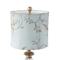 thumbnail image 6 of DecMode Antique Style Floral Gold Buffet Lamp with Blue Fabric Shade (2 Count), 6 of 10