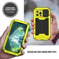thumbnail image 6 of for iPhone 13 Pro Case,Aluminum Metal Silicone Built-in Kickstand Shockproof Military Heavy Duty Sturdy Protector Cover Rugged Metal Hard Case for iPhone 13 Pro 6.1 inch(Yellow), 6 of 16