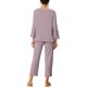 thumbnail image 3 of Conjuntos de pijama suaves y sueltos de modal para mujeres INSPIRE CHIC, camiseta de manga larga y pantalones de dormir de pierna ancha, color morado, 3 of 6