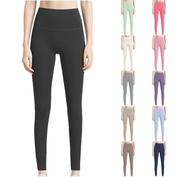 Women's Solid Color Workout Leggings Tummy Control Stretchy Sculpting Fitness Yoga Training Pants