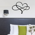 thumbnail image 3 of Dengmore Discoumt Infinity Heart Steel Wall Decor Metal Wall Art Infinity Heart Metal Wall Art Black, 3 of 9