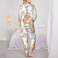 thumbnail image 3 of Pajamas for Women Sets, floral bouquets anchor aesthetic Lounge Sets Long Sleeve Button Down Night Shirts Sleepwear Pjs, 3 of 6