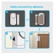 thumbnail image 3 of Alarmas Sensor De Movimiento Belug  5pcs Seguridad Puerta Hogar blancas, 3 of 5