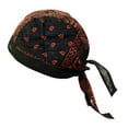 thumbnail image 1 of Gorro pirata para ciclismo, bandana, transpirable, absorbente de sudor, duradero naranja y negro, 1 of 3