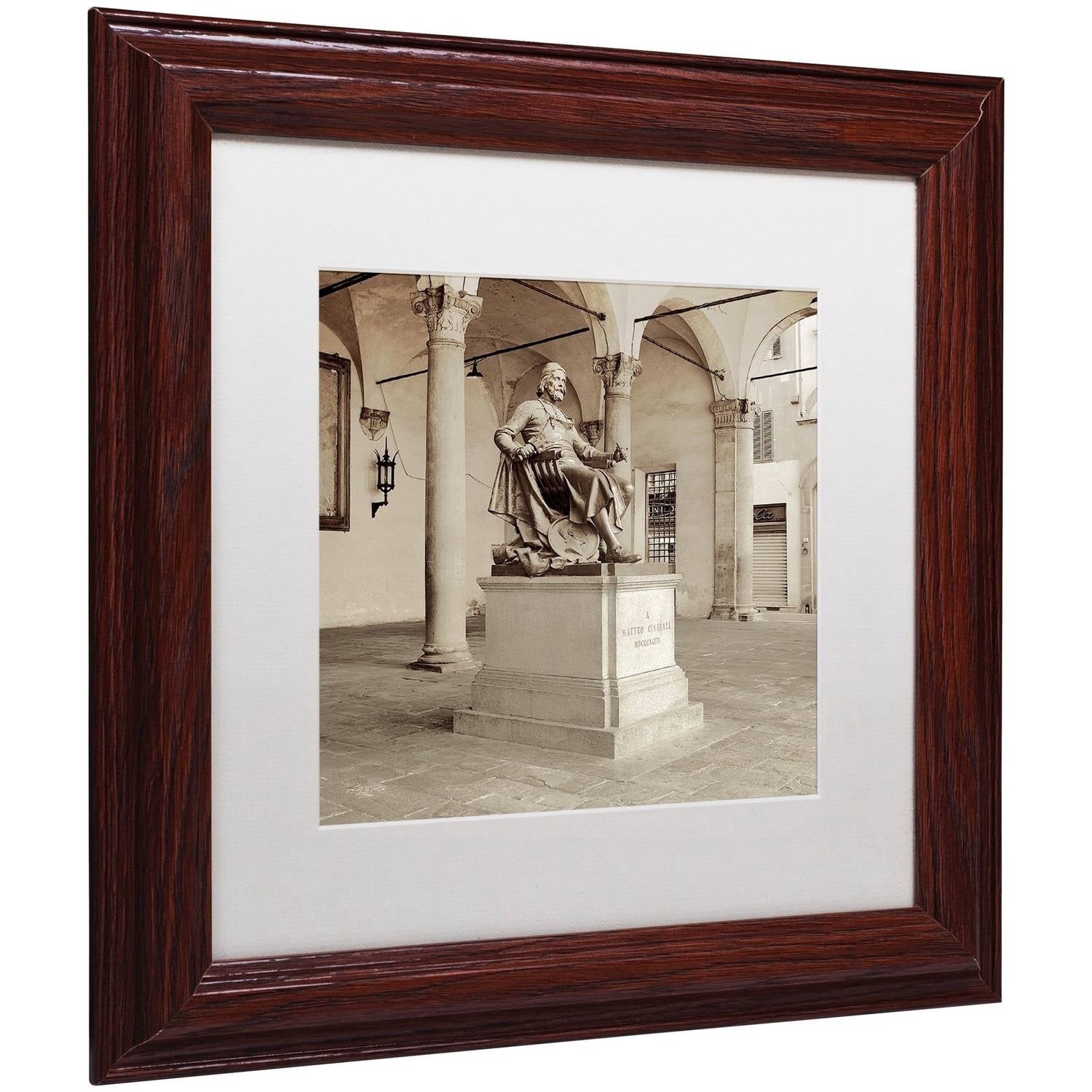 Trademark Fine Art "Lucca II" Canvas Art by Alan Blaustein, White Matte, Wood Frame