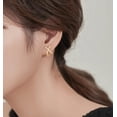 thumbnail image 2 of Solid 925 Sterling Silver CZ Cuff Piercing Stud Earrings Wraps for Women Teens X Criss Cross Cuff Earrings Huggie Hoops, 2 of 13
