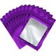 thumbnail image 1 of KAIYANG 100 piezas de bolsa de mylar reutilizable con sello hermético para joyas (12 x 20 cm, negra) 12 cm x 20 cm morado, 1 of 5