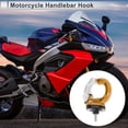thumbnail image 2 of Gancho colgante para motocicleta Forma redonda Soporte para casco de motocicleta Equipaje Bolsa para scooters bicicletas Blanco amarillento 1 Pc 75mm, 2 of 7