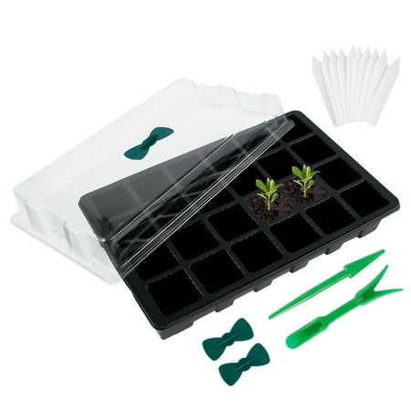 

Toorise 24 Cells Seedling Starter Tray Seed Germination Flower Plant Pots Nursery Grow Box Garden Tool
