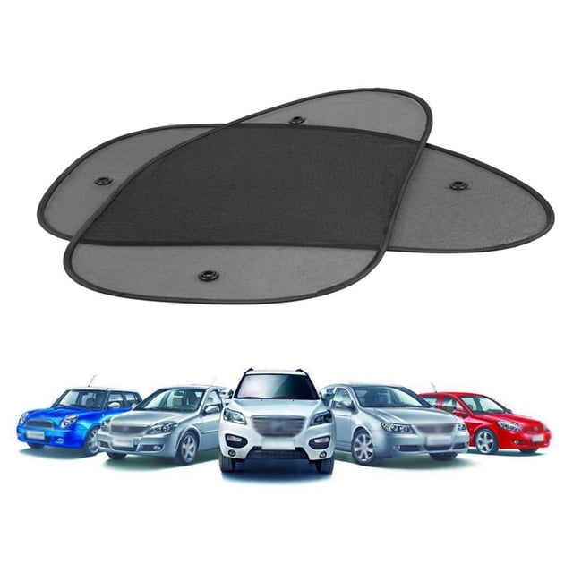 2 Pieces Car Window Sun Shade Black Front Side Cover Mesh Sunscreen Automobile Windows Curtain Styling Accessories