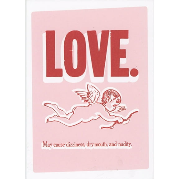 RSVP Classic Cupid Baby: Side Effects of Love Funny Valentine's Day Card for Wife, Husband, Boyfriend, Girlfriend, Her, Him