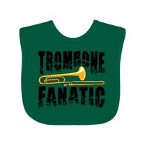 Inktastic Trombone Fanatic Boys or Girls Baby Bib
