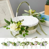 mtvxesu Easter Gift Baskets For Girls, Easter Portable Flower Basket, Simulation Decorative Flower Basket For Home Decor, Western Wedding And Spring Celebration Decor Easter Home Decor