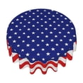 thumbnail image 2 of Aodebiao Patriotic Star Pattern Round Tablecloth Spill-Resistant Wrinkle-Resistant Polyester Fabric for Kitchen Dining Party Decor Independence Day Celebration Picnic Events, 2 of 6