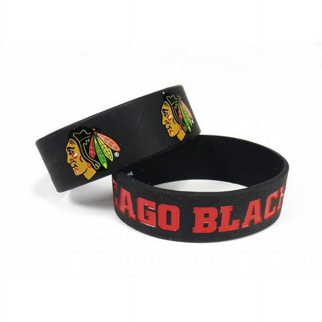 Bracelets Chicago Blackhawks, Lot de 2, Grand