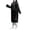 Z2-Black-frostluinai women raincoat, variant on Frostluinai Womens Clear Crystal Rain Poncho Hooded Heavy Duty Waterproof for Storm Summer Portable
