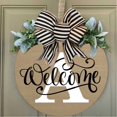 thumbnail image 4 of Rovga 2024 Last Name Year Round Front Door Wreath 26 Last Names Alphabet Door Plate Front Door Decoration Garland Hanging Board For Homes Restaurants Shops A 30*30Cm, 4 of 5