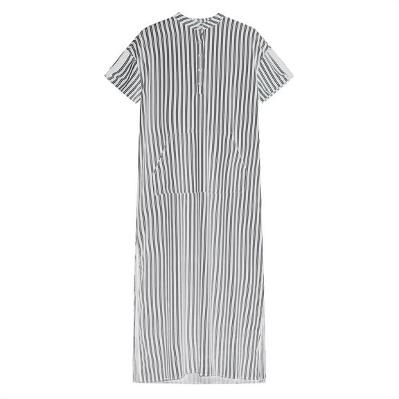 Men Robe Long Sleeve Embroidered Pocket Arab Dress Shirt Coat Prayer Clothing Traditional Middle Attire Men's Tops T-Shirt Casual Crew Neck Loose