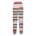 thumbnail image 4 of USNSM Sweatpants for Women Fashion Striped Printed Baggy Pants Sports Casual Workout Jogger Sweatpants with Pockets Pink M, 4 of 4