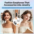 thumbnail image 4 of Auriculares PAXA Bling Open Ear Bluetooth 5.4 inalámbricos plateados, 4 of 7