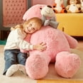 thumbnail image 3 of IKASA Giant Teddy Bear Stuffed Animal Plush Toy,Large Jumbo 47" Pink Huge Cute Soft Toys,Big Size Fluffy Plushy Fat Oversized Plushie,Gifts for Kids Girls Boys Girlfriend Children, 3 of 6