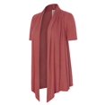 thumbnail image 1 of Made by Olivia Women's Basic Short Sleeve Open Front Cardigan [S-3X] - Made In USA, 1 of 4