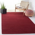 thumbnail image 3 of SAFAVIEH Himalaya Rachelle Solid Wool Area Rug, Red, 4' x 4' Square, 3 of 13