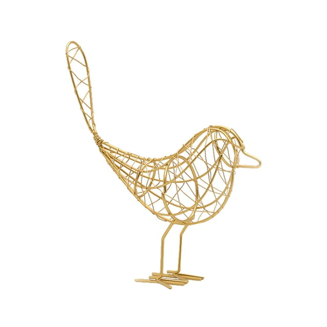 Lipstore Bird Statue Decor Iron Bird Figurine for Table Centerpiece Furnishings Decor