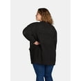 thumbnail image 3 of Terra & Sky Women's Plus Chenille Cardigan Sweater, Midweight, Sizes 0X-5X, 3 of 5