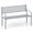 Gray, variant on Zaverox 50 Inches Outdoor Garden Bench with Geometric Lattice Backrest and Slatted Seat, Heavy Duty Cast Iron Frame for Patio, Porch, and Yard, Rust Resistant Black Finish