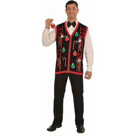 Mens Christmas Vests - Decorating Elves Ugly Christmas Vest Adult