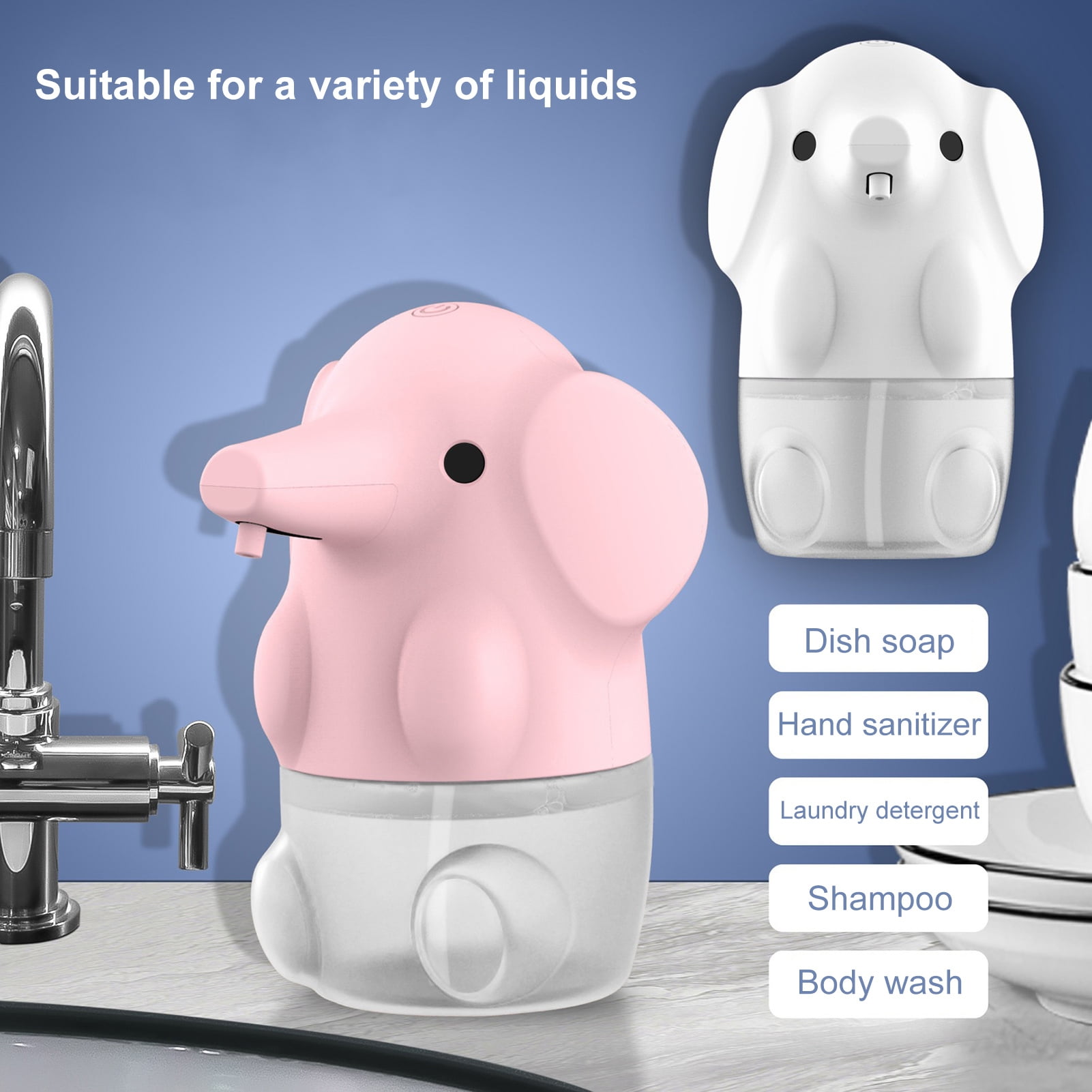 Callipe Automatic Sensor Soap Dispenser Touchless Hand Sanitizer Dispenser with Smart Sensors Rechargeable Child-friendly Hand Washing Device
