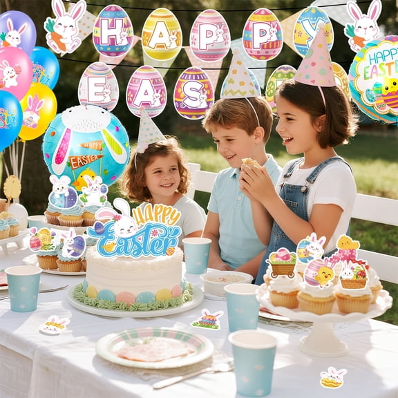 Fortnite Birthday Party Supplies, Fortnite Party Decorations Set - Fortnite Banner Cake Toppers and Fortnite Birthday Balloons for Kids Fortnite Themed Birthday Party