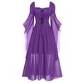thumbnail image 2 of HAJWOH Gothic Dress for Women Halloween Costume Retro Cocktail Batwing Evening Fashion Dresses, 2 of 5
