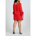 thumbnail image 2 of ELOQUII Women's Plus Size Rosette Sleeve Mini Dress, 2 of 4