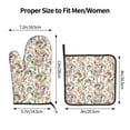 thumbnail image 3 of KLL Floral Pattern Oven Mitts and Pot Holders 2pcs Sets for Kitchen, Oven Mitt Heat Resistant 536°F, Oven Gloves for Kitchen,Cooking and Baking, 3 of 7