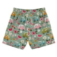 thumbnail image 7 of FORMRS Boys Swim Trunks Quick Dry Mesh Lining Beach Boardshorts, Sizes XS-XL, Green Cartoon Trucks Pattern, 7 of 7