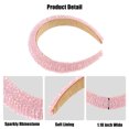 thumbnail image 4 of Unique Bargains 1 Pc Rhinestone Headband for Women Bling Padded Hairband Hair Accessories 1.18 Inch Wide Pink, 4 of 7