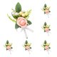 thumbnail image 1 of 6 piezas de boutonnières rosas para hombres, novios, padrinos y novias, 1 of 7