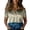 Blue, variant on Women's Retro Shirt Women's Satin Printed Short Sleeved Shirt Vacation Style Shirt