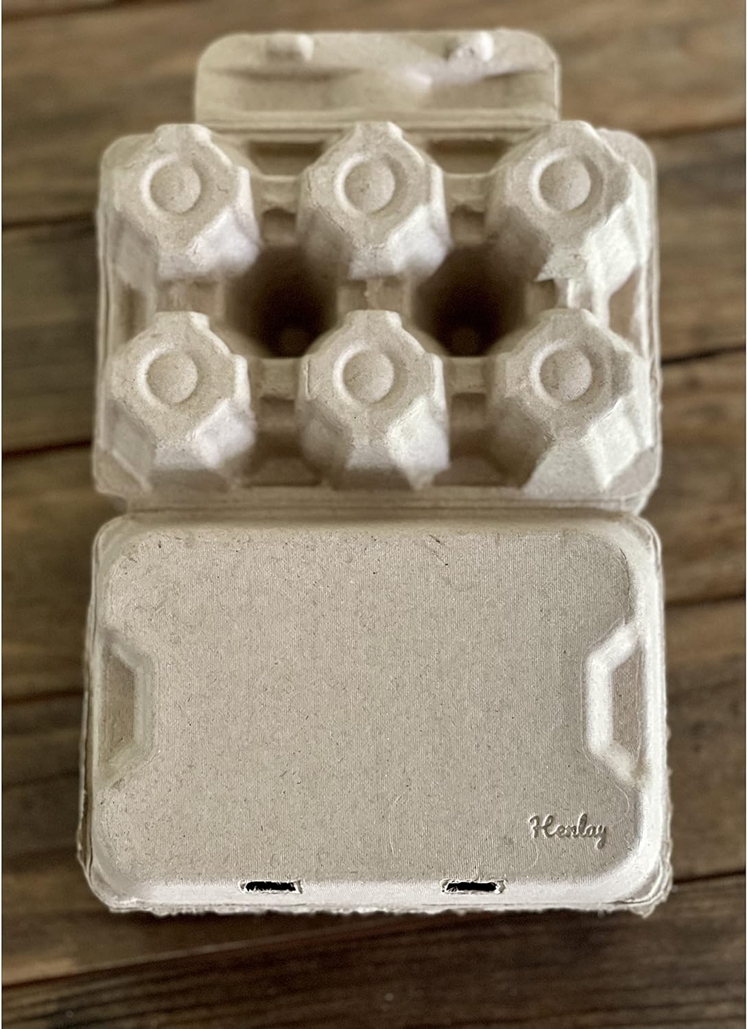 HENLAY Duck Egg Beige Pulp Paper  Dozen Egg Cartons, Reusable 20-Pack