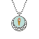 thumbnail image 1 of Rojo Blanco huevo Conos helado bola Collares Colgante Retro Moon Stars Jewelry Unbranded M, 1 of 3