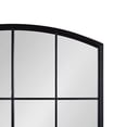 thumbnail image 4 of Kate and Laurel Forsyth Farmhouse Arched Windowpane Wall Mirror, 24 x 36, Black, Decorative Traditional Window Mirror with 16 Individual Panes for Stylish Home Decor, 4 of 8