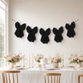 thumbnail image 5 of Large 13x11 Inch Black Christmas Bows, 5-Pack Flocked Velvet Hanging Ornaments for Tree, Garland, Wreath, Holiday Party Backdrop Decorations, 5 of 7