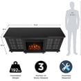 thumbnail image 4 of Real Flame Marlowe 70" Electric Fireplace TV Stand in Black, 4 of 9