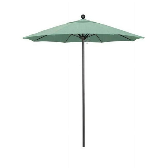 California Umbrella Venture 7.5' Bronze Market Umbrella in Mist