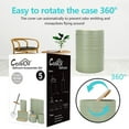 thumbnail image 3 of Bamboo Bathroom Accessories Set 6 Piece Bath Ensemble for Decorative Countertop and Housewarming Gift (Green), 3 of 4