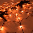 thumbnail image 2 of Decoración Luz Ambiental Halloween Spider Net Light Remote Black Spider Net Lamp Party Decor (USB naranja), 2 of 9